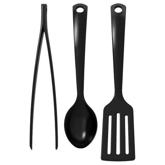 LOT OF 4 IKEA GNARP 3-piece Kitchen Utensil Set Black 303.358.41 - Picture 1 of 1